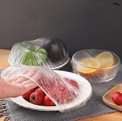 Plastic Bags - Reusable Elastic Food Storage Plastic Covers (Pack of 100) - Premium  from Mystical9 - Just Rs 550 /- Shop now at Mystical9.com