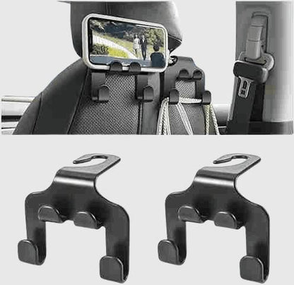 Multifunctional Car Seat Headrest Hanger | Car Interior Accessories (Pack of 2) - Premium  from Mystical9 - Just Rs 600 /- Shop now at Mystical9.com