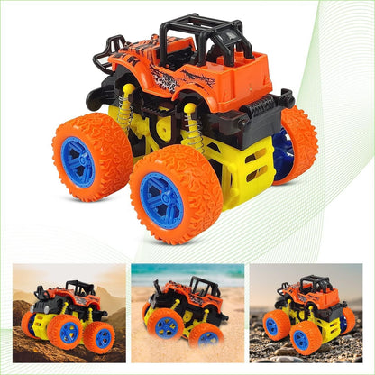 360 Degree Mini Monster Trucks Friction Powered Cars for Kids (Pack Of 2) - Premium  from Mystical9 - Just Rs 600 /- Shop now at Mystical9.com