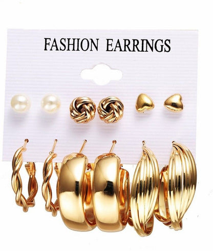 Combo Pack Of Earrings(Pack Of 6) - Premium  from Mystical9 - Just Rs 649 /- Shop now at Mystical9.com