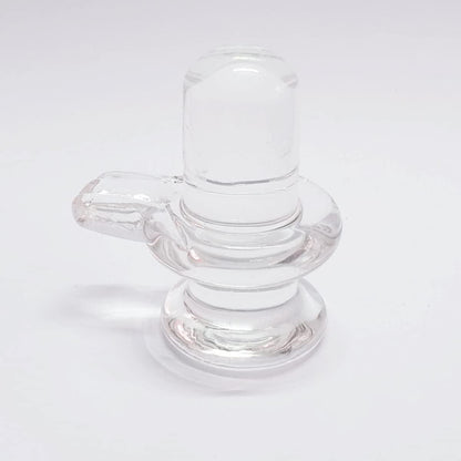 Sphatik Shivling/Big Size for Home Pooja Decorative Showpiece - 4 inch, 250gm (Crystal, White) - Premium  from Mystical9 - Just Rs 550 /- Shop now at Mystical9.com