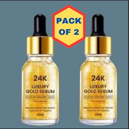 24K Gold Face Serum (Pack Of 2) - Premium  from Mystical9 - Just Rs 540 /- Shop now at Mystical9.com