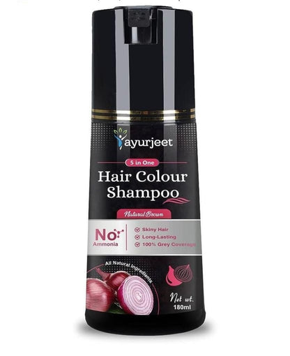 Hair Color Shampoo 180ml Natural Ammonia Free Sulfate for Men & Women - Premium  from Mystical9 - Just Rs 700 /- Shop now at Mystical9.com