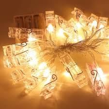 16 Photo Clip LED String Lights for Photo Hanging Birthday Festival Wedding Party for Home Patio Lawn Restaurants Home Decoration (Warm White) - Premium  from Mystical9 - Just Rs 660 /- Shop now at Mystical9.com