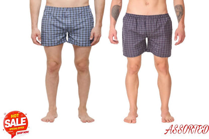 Fidato Men's Checkered Boxer Pack Of 2 - Premium  from Mystical9 - Just Rs 620 /- Shop now at Mystical9.com