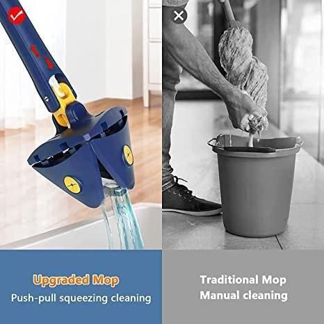 Blue Squeezing Triangle Cleaning Mop - Premium  from Mystical9 - Just Rs 850 /- Shop now at Mystical9.com