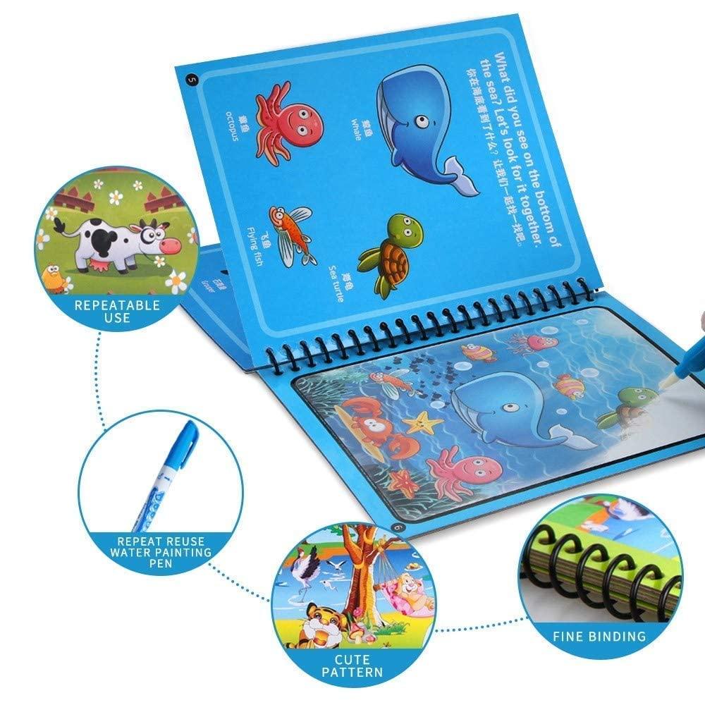 Reusable Magic Water Quick Dry Book Water Coloring Book - Premium  from Mystical9 - Just Rs 600 /- Shop now at Mystical9.com