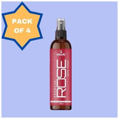 Oilanic Premium Rose Face Toner (Pack of 4) - Premium  from Mystical9 - Just Rs 980 /- Shop now at Mystical9.com