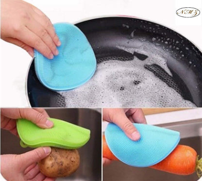 Scrubber- Non Stick Silicone  Dishwashing Scrubber(Pack of 4) - Premium  from Mystical9 - Just Rs 540 /- Shop now at Mystical9.com