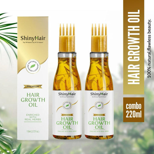 ShinyHair Growth Oil Enriched With Real Herbs 110ml (Pack of 2) - Premium  from Mystical9 - Just Rs 600 /- Shop now at Mystical9.com