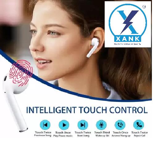 XANK TWS i12 Bluetooth Earphone with Portable Charging Case (White, True Wireless) - Premium  from Mystical9 - Just Rs 800 /- Shop now at Mystical9.com