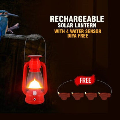 Fidato Rechargeable Emergency Lantern With 4 Free Water Sensor Diya - Premium  from Mystical9 - Just Rs 710 /- Shop now at Mystical9.com