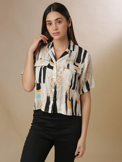 Campus Sutra Women's Printed Shirts - Premium  from Mystical9 - Just Rs 870 /- Shop now at Mystical9.com