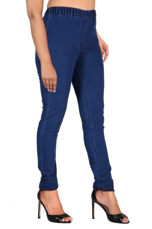 Women's Denim Lycra Solid Plus Size Jeggings - Premium  from Mystical9 - Just Rs 945 /- Shop now at Mystical9.com