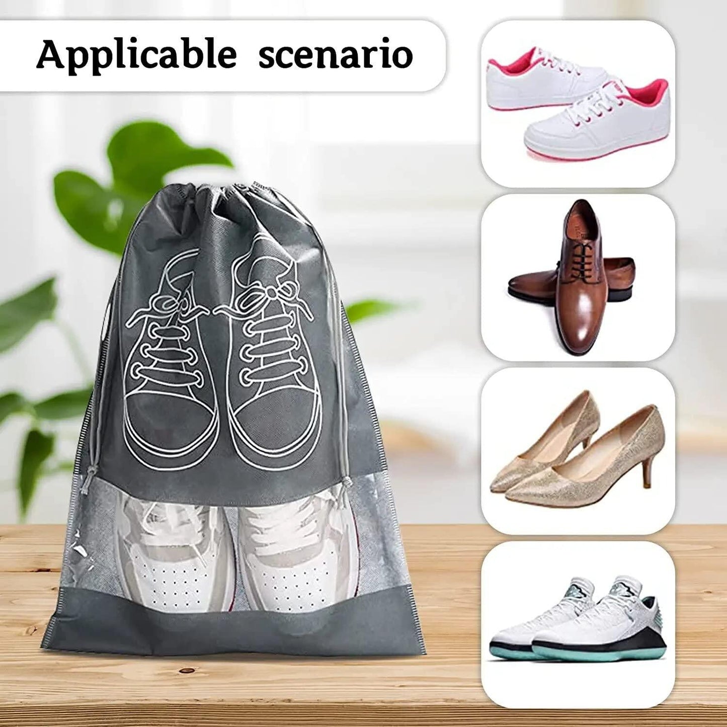 Shoe Bag - Transparent Window Portable Travel Dust-Proof Shoe Bags - Premium  from Mystical9 - Just Rs 499 /- Shop now at Mystical9.com