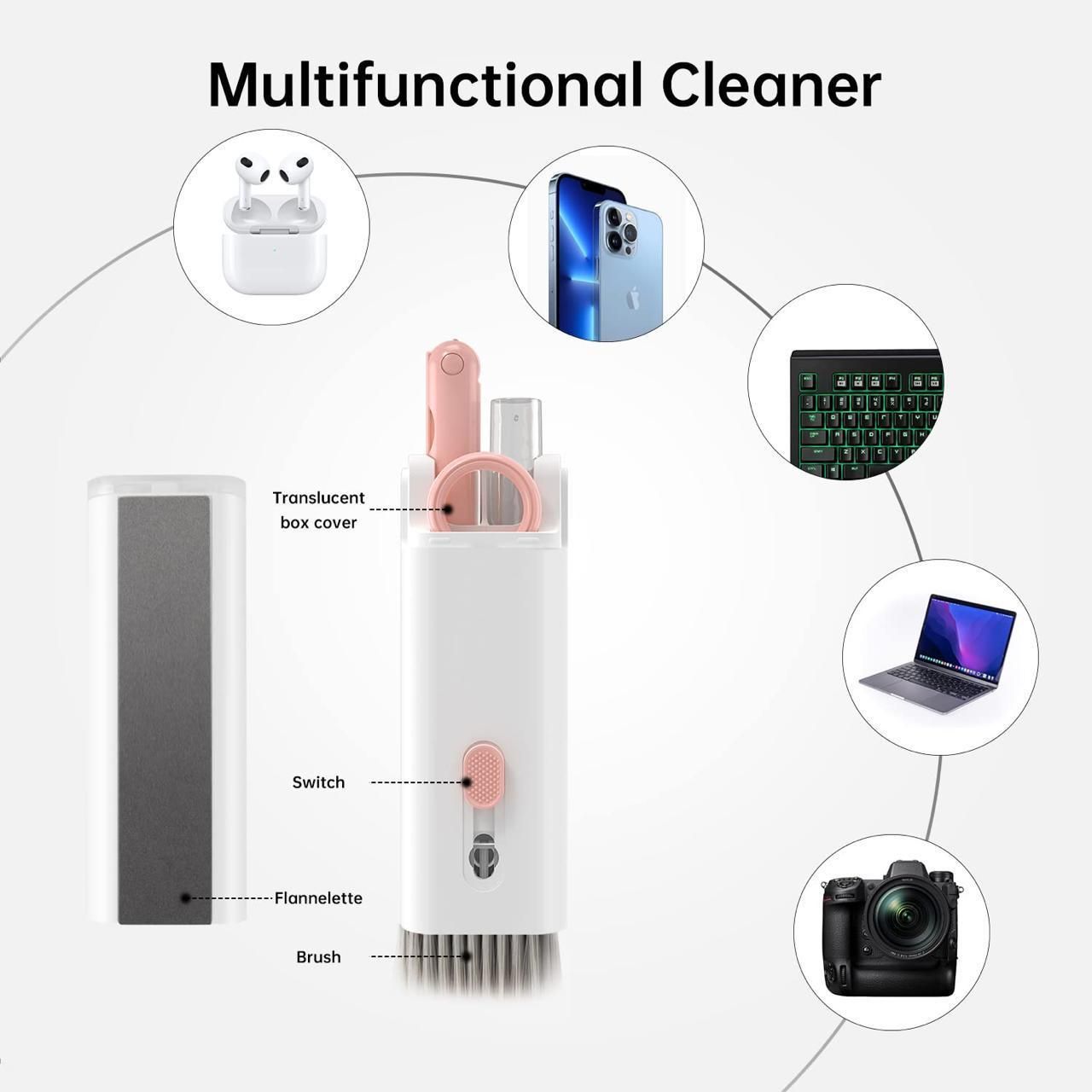 7 in 1 Electronic Cleaner Kit with Brush - Premium  from Mystical9 - Just Rs 700 /- Shop now at Mystical9.com