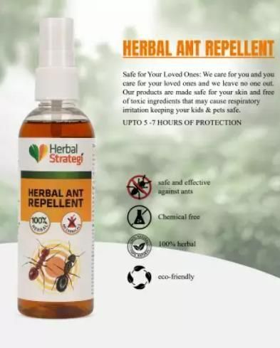 HERBAL STRATEGI Ant Repellent Spray Non-Toxic 100% Herbal Stain Free  (100 ml) - Premium  from Mystical9 - Just Rs 550 /- Shop now at Mystical9.com