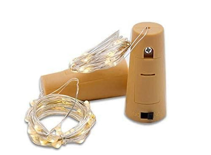 20 Led Wine Bottle Cork Copper Wire String Lights 2M Battery Operated (Warm White Pack Of 4) - Premium  from Mystical9 - Just Rs 600 /- Shop now at Mystical9.com