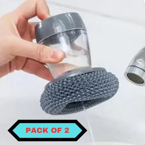 Kitchen Soap Dispensing Palm Brush (Pack of 2) - Premium  from Mystical9 - Just Rs 799 /- Shop now at Mystical9.com