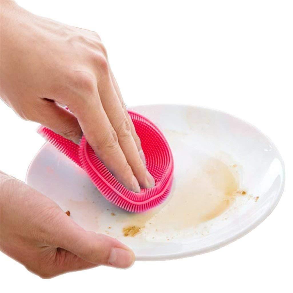 Scrubber- Non Stick Silicone  Dishwashing Scrubber(Pack of 4) - Premium  from Mystical9 - Just Rs 540 /- Shop now at Mystical9.com