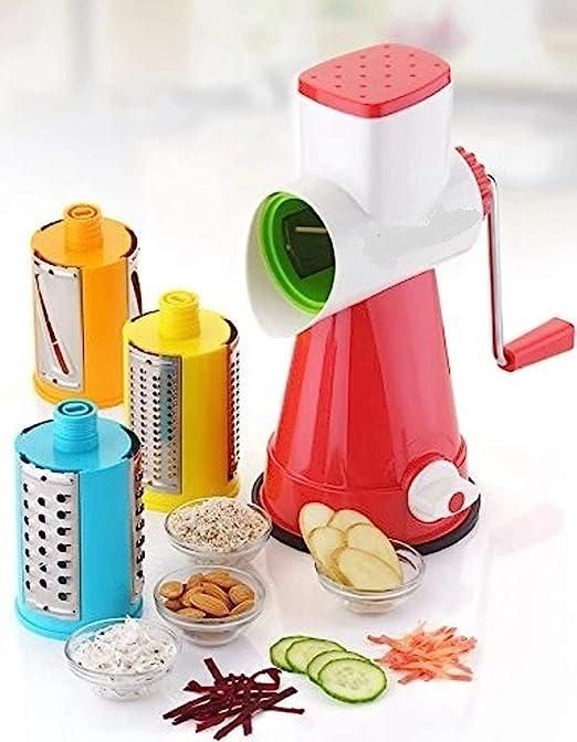 4 in 1 Rotary Drum Vegetable Grater & Slicer - Premium  from Mystical9 - Just Rs 700 /- Shop now at Mystical9.com