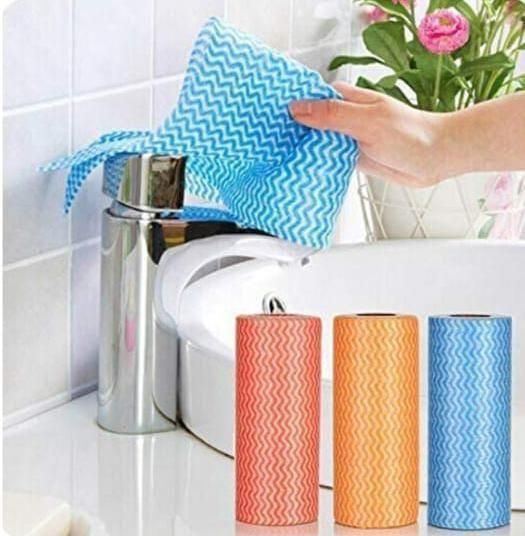 Kitchen Roll-Kitchen Reusable Super Absorbent Cleaning Wipes Towel Roll ( Pack of 2) - Premium  from Mystical9 - Just Rs 750 /- Shop now at Mystical9.com