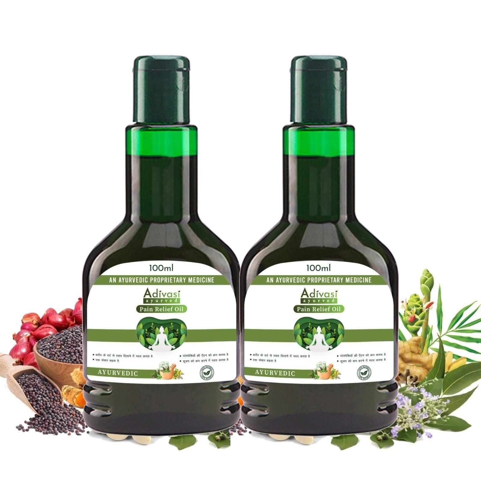 Adivasi Ayurved Pain Relief Oil 100ml(Pack Of 2) - Premium  from Mystical9 - Just Rs 600 /- Shop now at Mystical9.com