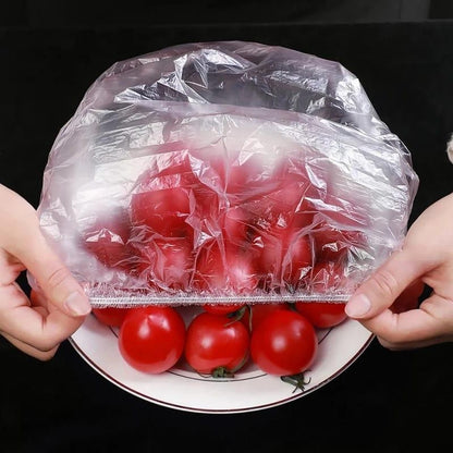 Food Covering Bag-Elastic Stretch Adjustable Bowl Lids Universa Plastic Bags Food Cover( 100 Pcs) - Premium  from Mystical9 - Just Rs 550 /- Shop now at Mystical9.com