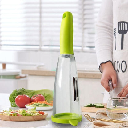 Peeler-Multifunction Kitchen Vegetable ,Fruit No Mess Peeler With Storage Container - Premium  from Mystical9 - Just Rs 550 /- Shop now at Mystical9.com