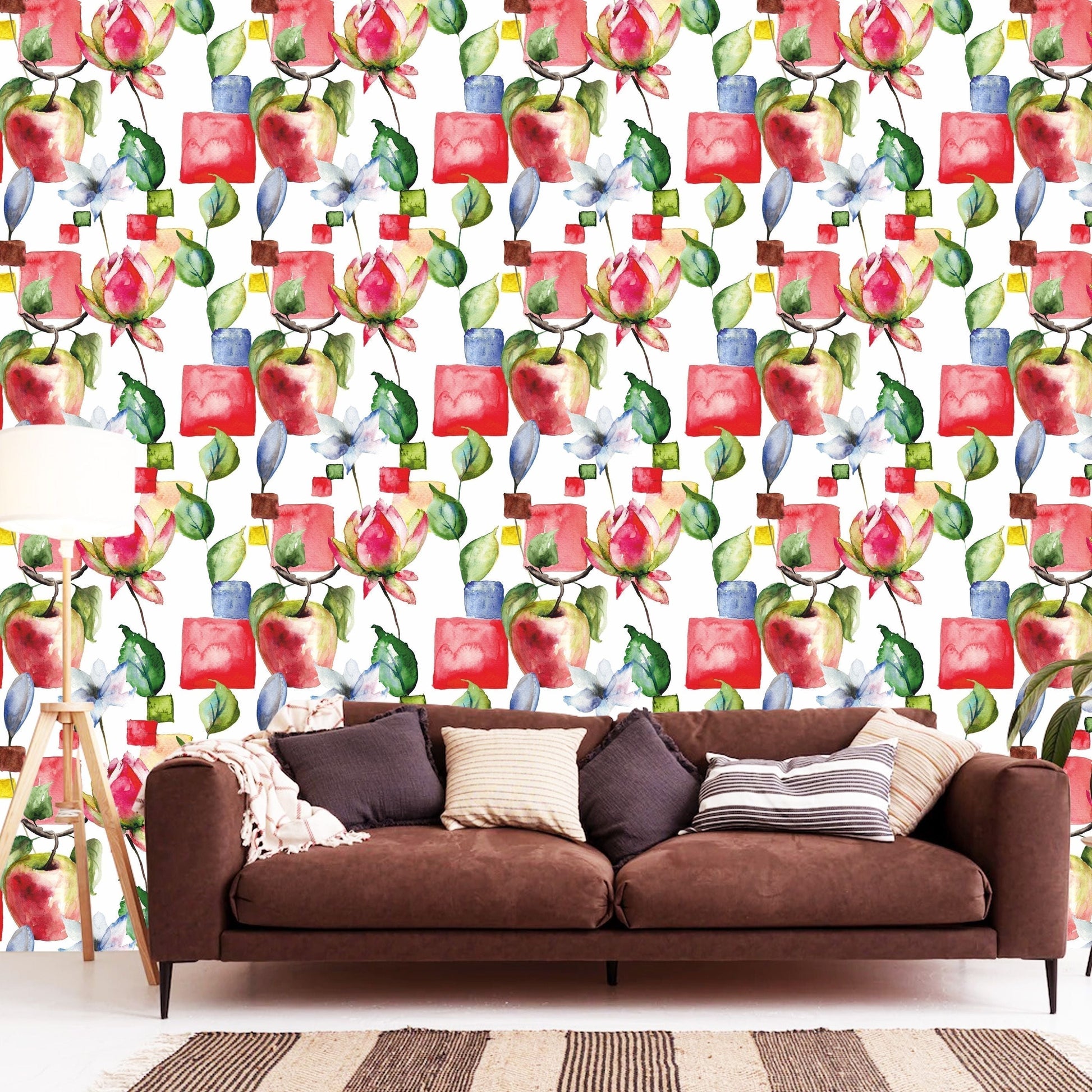 WallDaddy Wallpaper For Wall Self Adhesive Sizee (300x40)Cm Roll Wall Sticker For Home Design Kashmiri Apple - Premium  from Mystical9 - Just Rs 650 /- Shop now at Mystical9.com