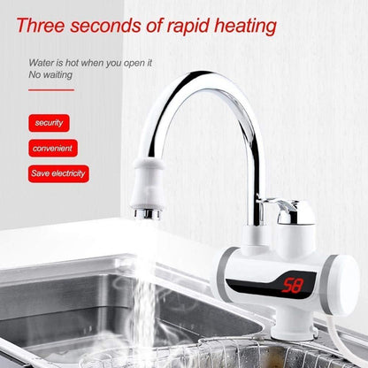 Electric Hot Water Heater Faucet Kitchen And Bathroom Heating Dispenser Tap Digital Temperature With Display - Premium  from Mystical9 - Just Rs 1400 /- Shop now at Mystical9.com