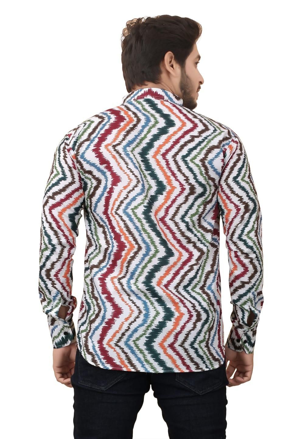 Lycra Printed Full Sleeves Regular Fit Mens Casual Shirt - Premium  from Mystical9 - Just Rs 728 /- Shop now at Mystical9.com