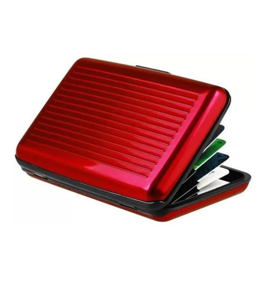 MAESTRA Aluminium Card Wallet 6 Card Holder (Set of 1, Maroon, Multicolor) - Premium  from Mystical9 - Just Rs 550 /- Shop now at Mystical9.com