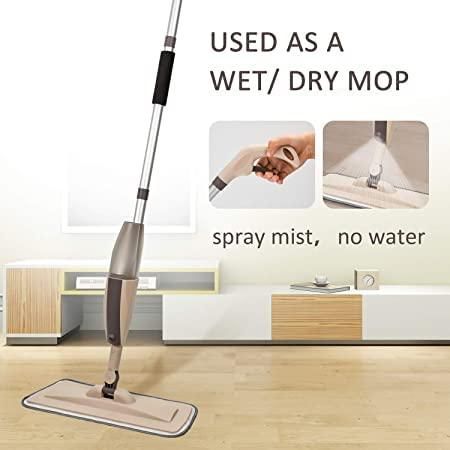 Aluminium Microfiber Floor Cleaning Spray Mop - Premium  from Mystical9 - Just Rs 950 /- Shop now at Mystical9.com