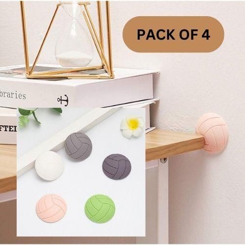 Self Adhesive Silica Gel Door Stopper Prevent Damage Wall Protector (Pack of 4) - Premium  from Mystical9 - Just Rs 570 /- Shop now at Mystical9.com