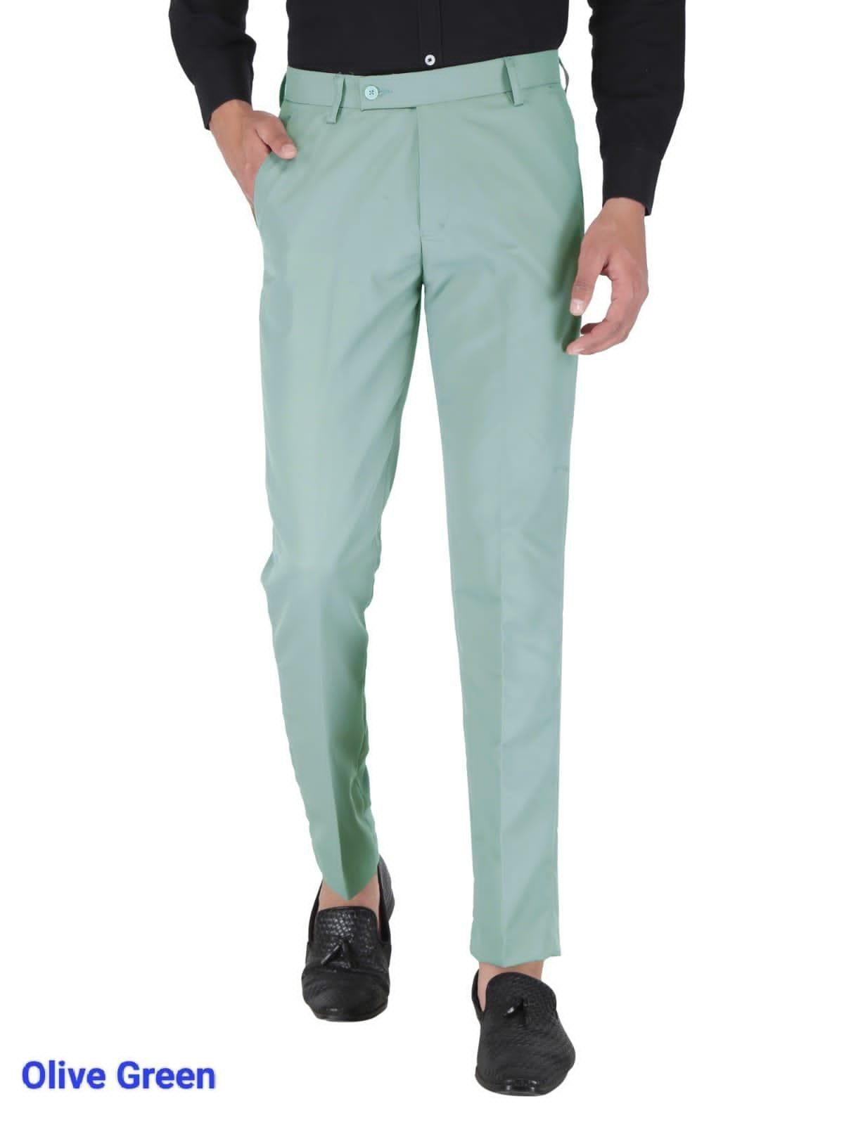 Mens Cotton Stretchable Solid Formal Trouser - Premium  from Mystical9 - Just Rs 750 /- Shop now at Mystical9.com