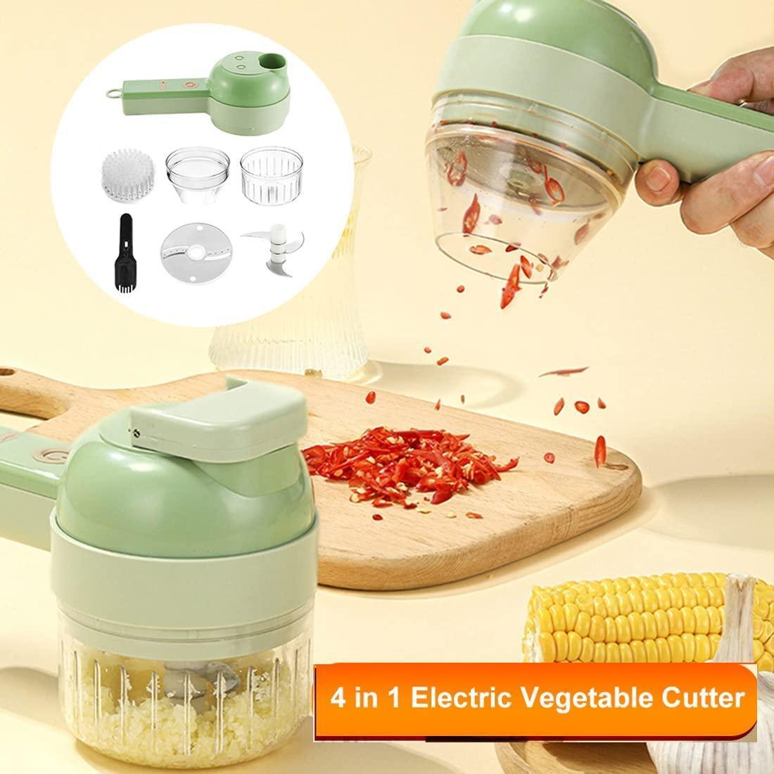 4 in 1 Portable Electric Vegetable Cutter Set - Premium  from Mystical9 - Just Rs 819 /- Shop now at Mystical9.com