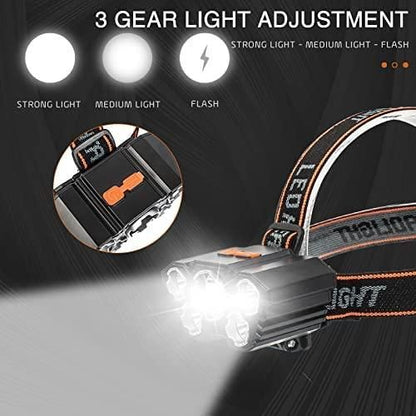 Headlamp Flashlight with Case Waterproof Running Headlamp - Premium  from Mystical9 - Just Rs 720 /- Shop now at Mystical9.com