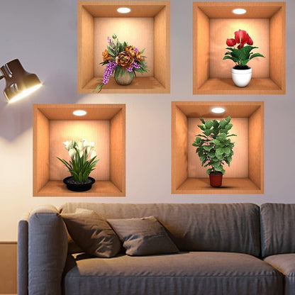 Removable Wall Decor Stickers (Set of 4) - Premium  from Mystical9 - Just Rs 800 /- Shop now at Mystical9.com