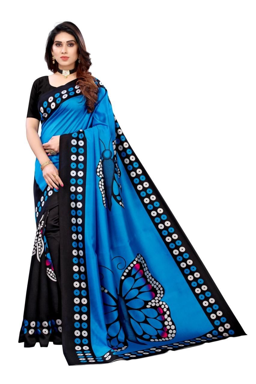 Trendy Printed Art Silk Sarees - Premium  from Mystical9 - Just Rs 600 /- Shop now at Mystical9.com