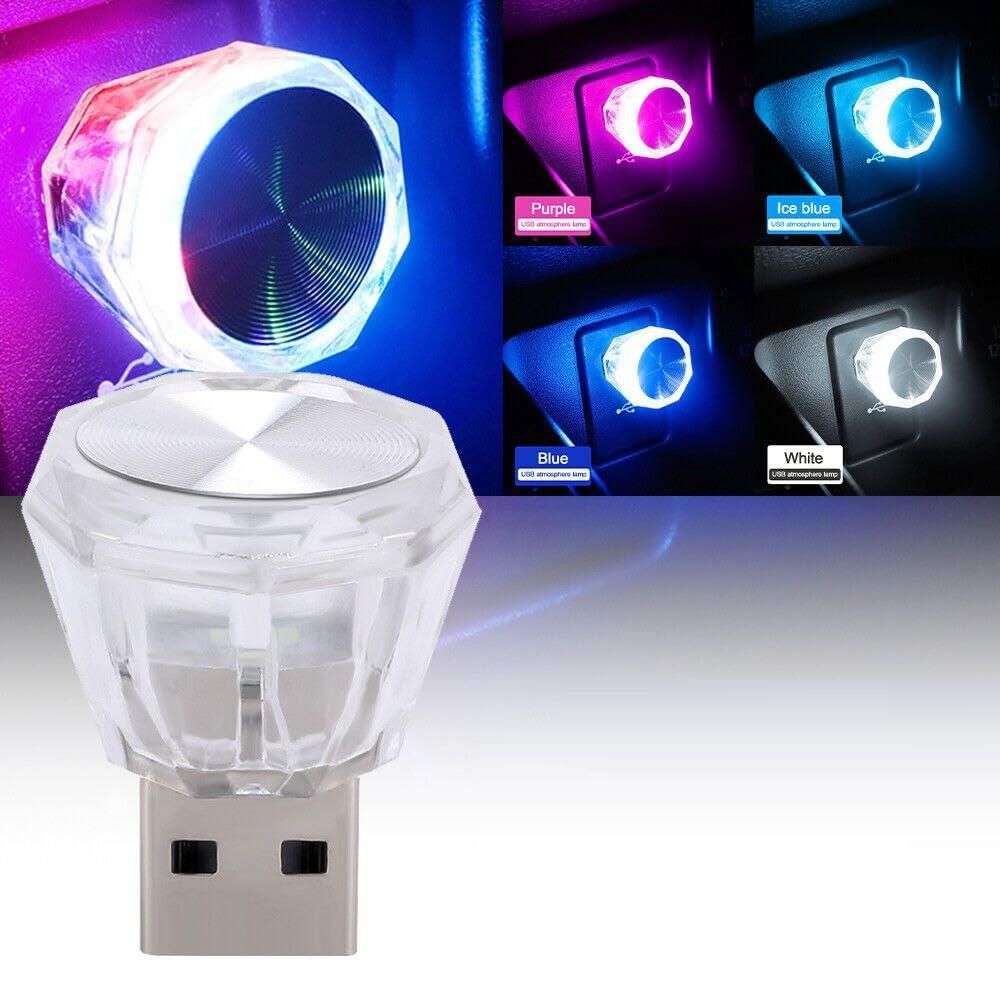 Diamond Shape Car Mini USB LED Environmental Lights - Premium  from Mystical9 - Just Rs 600 /- Shop now at Mystical9.com