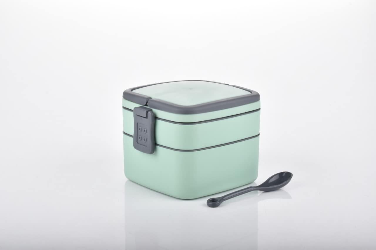 Double-Layer Airtight Square Lunch Box - Premium  from Mystical9 - Just Rs 530 /- Shop now at Mystical9.com