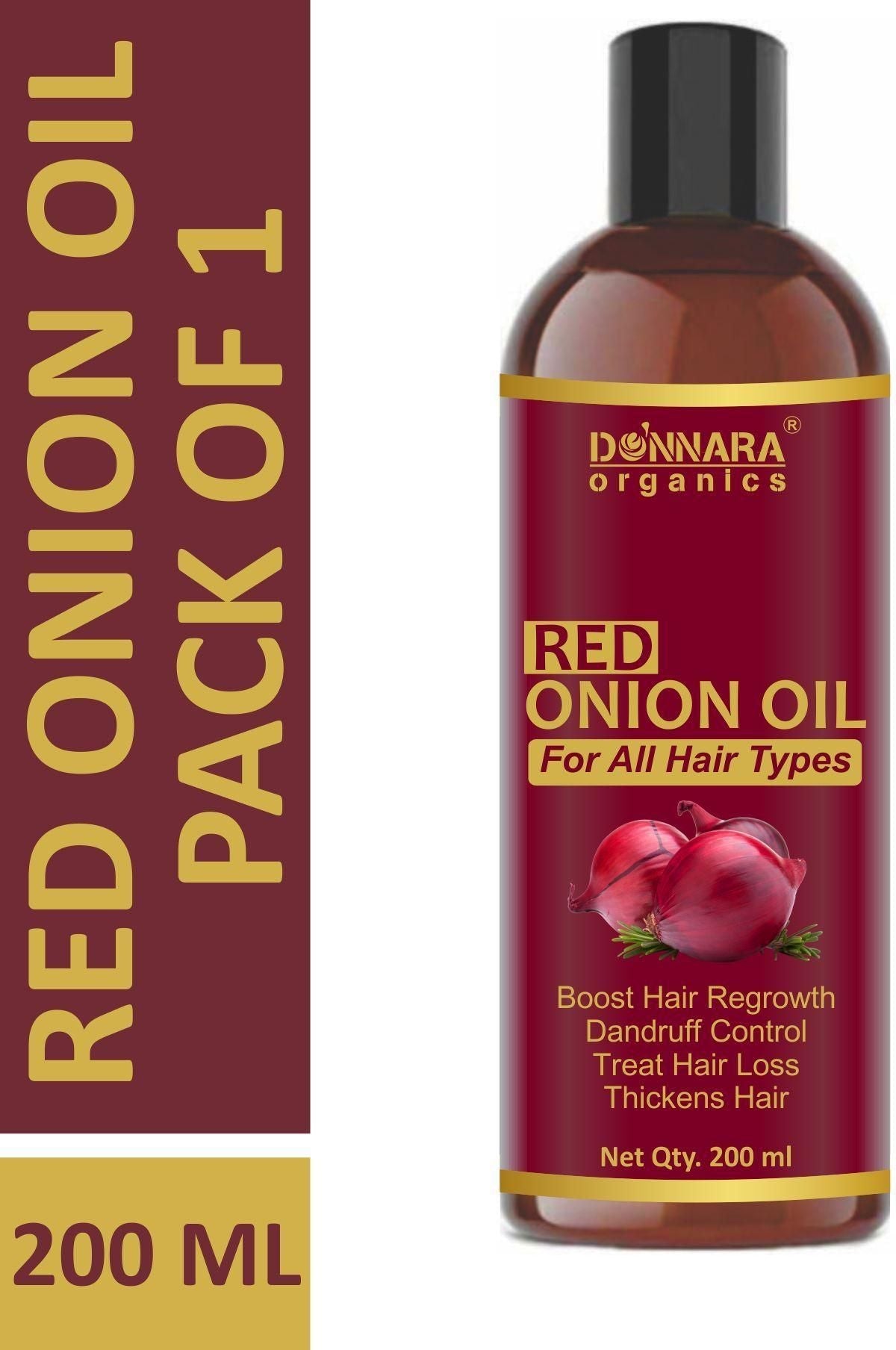 Donnara Organics Red Onion Hair Oil - Premium  from Mystical9 - Just Rs 999 /- Shop now at Mystical9.com