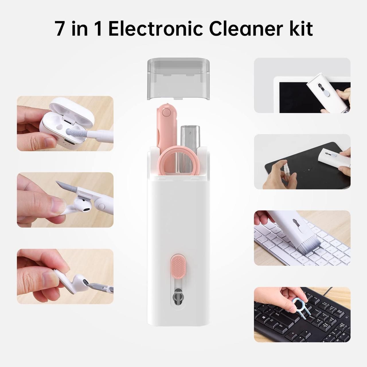 7 in 1 Electronic Cleaner Kit with Brush - Premium  from Mystical9 - Just Rs 700 /- Shop now at Mystical9.com