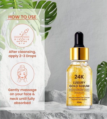 24K Gold Face Serum (Pack Of 2) - Premium  from Mystical9 - Just Rs 540 /- Shop now at Mystical9.com