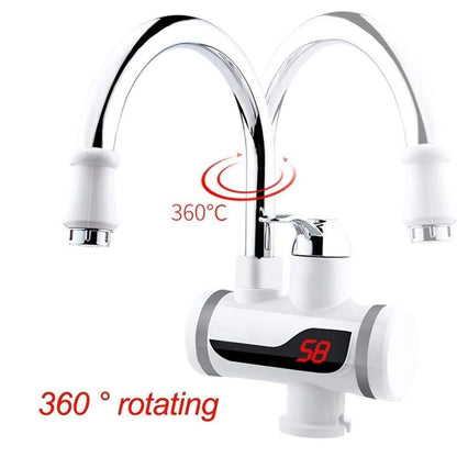 Electric Hot Water Heater Faucet Kitchen And Bathroom Heating Dispenser Tap Digital Temperature With Display - Premium  from Mystical9 - Just Rs 1400 /- Shop now at Mystical9.com