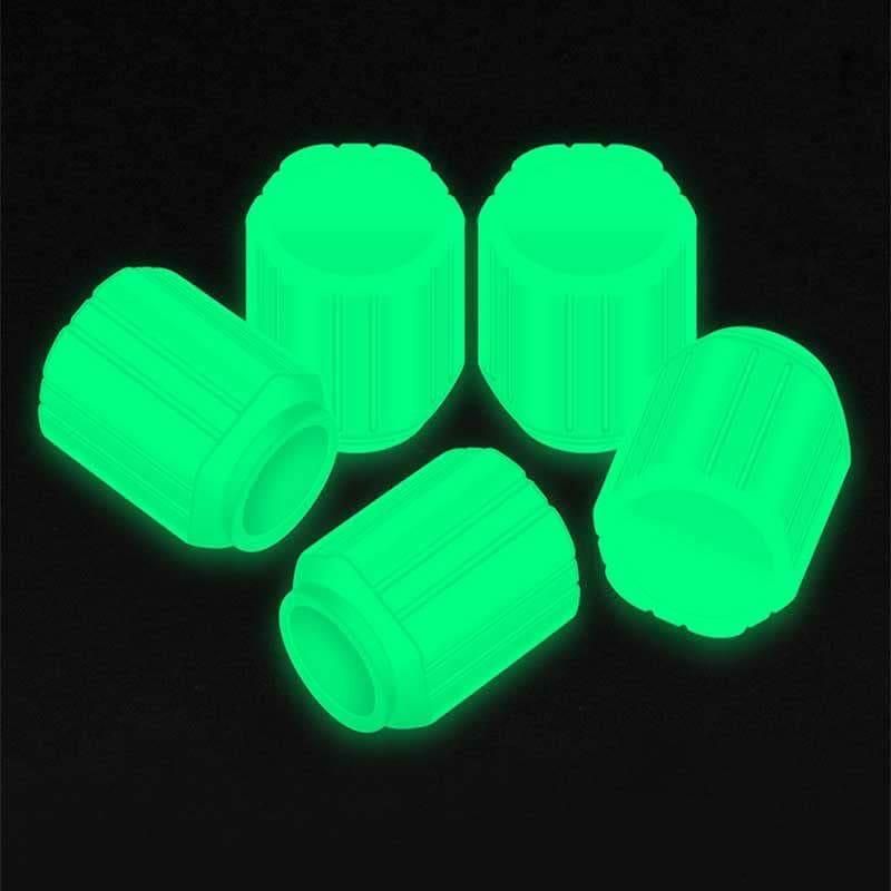 Universal Fluorescent Car Tire Valve Caps (Pack of 4) - Premium  from Mystical9 - Just Rs 550 /- Shop now at Mystical9.com