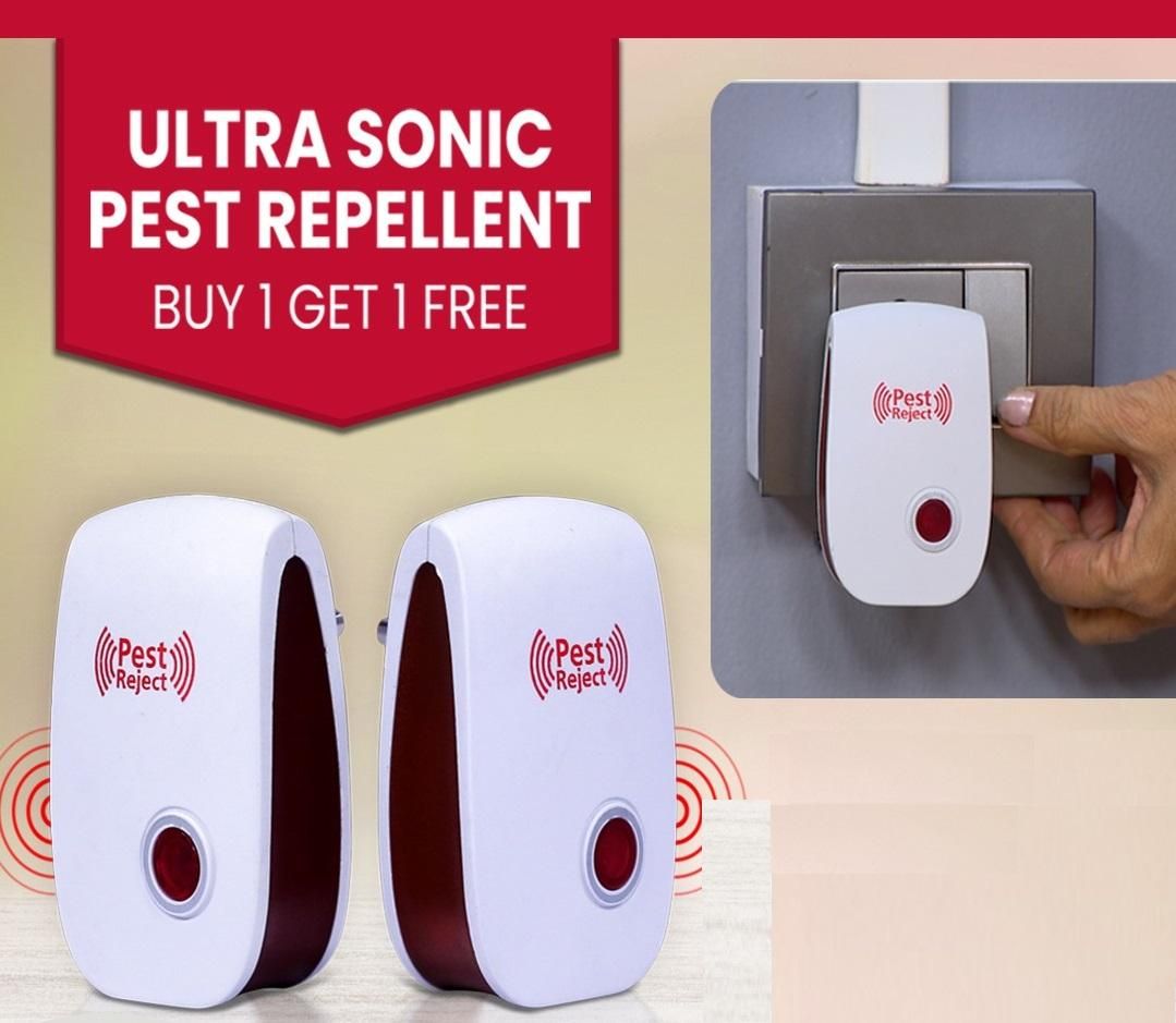 Ultrasonic Pest Repeller for Mosquito, Cockroaches, etc (Pack of 2) - Premium  from Mystical9 - Just Rs 550 /- Shop now at Mystical9.com