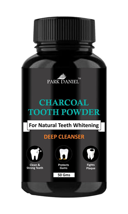 Park Daniel Charcoal Teeth Whitening Powder -Naturally Whiten Teeth, Removes Stains & Removes Bad Breath (50 Gms) - Premium  from Mystical9 - Just Rs 600 /- Shop now at Mystical9.com