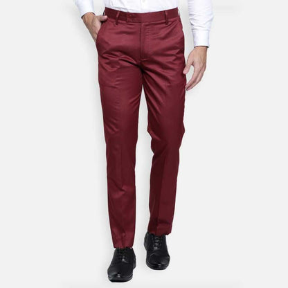 Lycra Blend Solid Regular Fit Mens Formal Trousers - Premium  from Mystical9 - Just Rs 900 /- Shop now at Mystical9.com